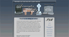 Desktop Screenshot of farmingtonvalleymemorials.com