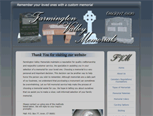 Tablet Screenshot of farmingtonvalleymemorials.com